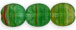 Beveled Ovals 10/9mm : HurriCane Glass - Green Ocean