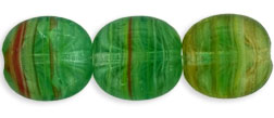 Beveled Ovals 10 x 9mm : HurriCane Glass - Green Ocean