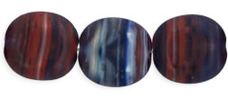 Beveled Ovals 10 x 9mm : HurriCane Glass - Matte - Ocean Reef