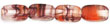 Rectangles 3/5mm : HurriCane Glass - Crystal/Amethyst/Orange