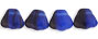 Art Deco Fans 8/7mm : HurriCane Glass - Sapphire/Tanzanite/Amethyst