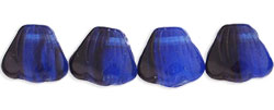 Art Deco Fans 8/7mm : HurriCane Glass - Sapphire/Tanzanite/Amethyst