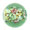 Silver Foil Flowers 12mm : Light Green