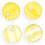 Lentils 6mm : HurriCane Glass - Silky Yellow/Crystal