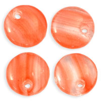 Lentils 6mm : HurriCane Glass - Peach/Crystal