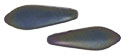 CzechMates Two Hole Daggers 16 x 5mm : Matte - Iris - Green