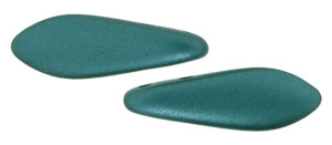 CzechMates Two Hole Daggers 16 x 5mm : Pearl Coat - Teal