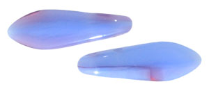 CzechMates Two Hole Daggers 16 x 5mm : Blue Raspberry Swirl