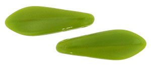 CzechMates Two Hole Daggers 16 x 5mm : Opaque Olive