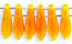 CzechMates Two Hole Daggers 16 x 5mm : Opal Orange