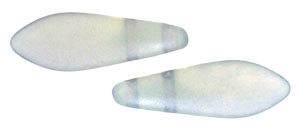 CzechMates Two Hole Daggers 16 x 5mm : Matte Opaline - Milky Jonquil
