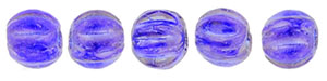 Melon Round 3mm : Luster Iris - Cobalt