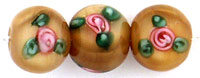Flower Beads 10mm: Brown