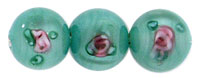 Flower Beads 10mm : Lt Green