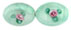 Flower Beads 12/8mm - Oval: Light Green
