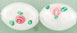 Flower Beads 14/10mm - Oval: White