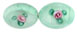 Flower Beads 14 x 10mm - Oval: Lt Green