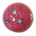 Flower Beads 20mm: Fuchsia