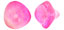 Three Petal Flower 10/12mm : Coated - Hot Pink