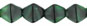 Bicone 6/6mm: Green w/Black Swirl