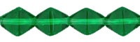 Bicone 6 x 6mm : Green Emerald