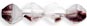 Bicone 6/6mm : HurriCane Glass Milky White/Crystal/Amethyst