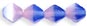 Bicone 6/6mm : HurriCane Glass - Milky Sapphire/Pink