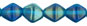 Bicone 6/6mm - Luster: Luster Iris Capri Blue