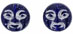 Moon Faces 9mm : Cobalt - Silver Inlay
