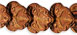 Two-Hole Maple Leaves 13mm: Dk Bronze