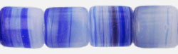 Oblong Cylinders 8/7mm : HurriCane Glass - Blue Ice