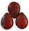 Pear Shaped Drops 16 x 12mm : Opaque Red - Picasso