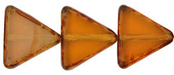 Polished Triangles 12mm : Milky Translucent Topaz - Picasso