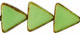 Polished Triangles 12mm : Lt. Opaque Green - Picasso