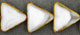Polished Triangles 12mm : Lt. Silk Grey