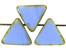 Polished Drop Triangles 12mm : Opaque Blue - Picasso