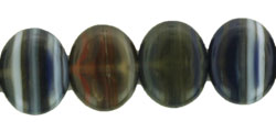 Wide Flattened Ovals 10/12mm : HurriCane Glass - Tundra Twilight