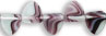 Triangle Fringe 9/9mm : Dk. Amethyst/White