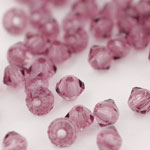 M.C. Beads 3 x 3mm - Bicone : Amethyst