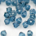 M.C. Beads 3 x 3mm - Bicone : Montana Blue