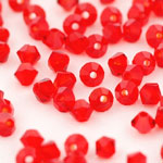 M.C. Beads 3 x 3mm - Bicone : Lt Siam Ruby