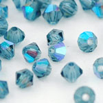 M.C. Beads 3 x 3mm - Bicone : Montana Blue AB