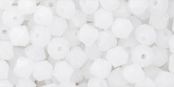 M.C. Beads 4 x 4mm - Bicone : Milky White