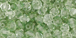 M.C. Beads 4/4mm - Bicone : Luster - Transparent Pale Green