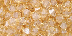 M.C. Beads 4 x 4mm - Bicone : Luster - Transparent Champagne