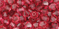 M.C. Beads 4 x 4mm - Bicone : Hot Pink