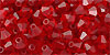 M.C. Beads 4/4mm - Bicone: Ruby