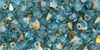 M.C. Beads 4/4mm - Bicone : Hematite Luster - Aquamarine