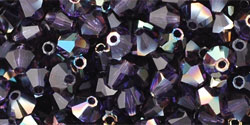 M.C. Beads 4 x 4mm - Bicone : Tanzanite AB - Celsian