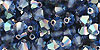 M.C. Beads 4/4mm - Bicone/AB : Sapphire - Celsian